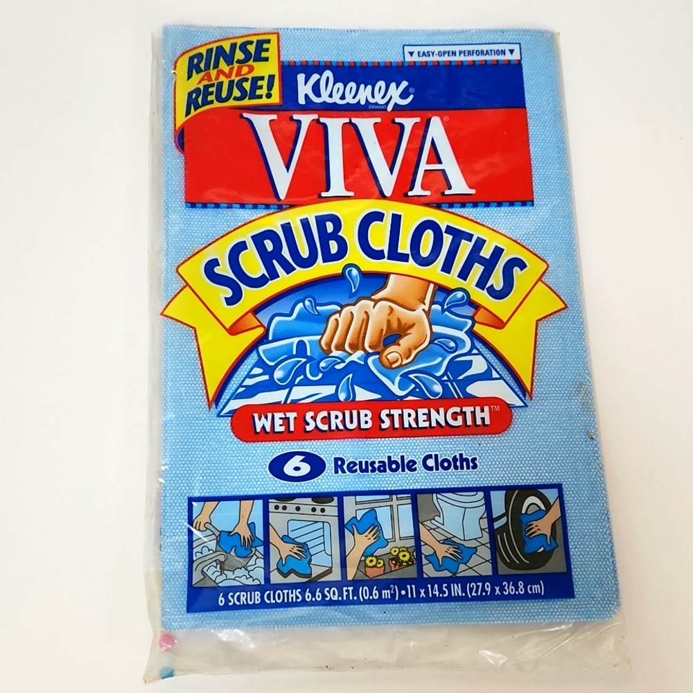 90's Vintage Viva Kleenex Scrub Cloths Advertising